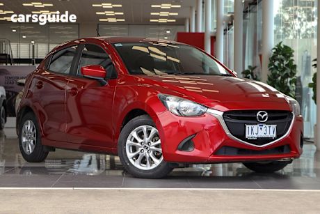 Red 2017 Mazda 2 Hatchback Maxx