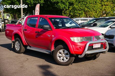 Red 2012 Mitsubishi Triton Double Cab Utility Gl-R (4X4)