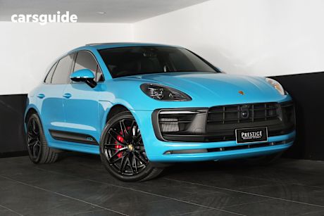 Blue 2022 Porsche Macan Wagon Gts