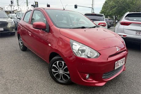 Red 2013 Mitsubishi Mirage Hatchback Es
