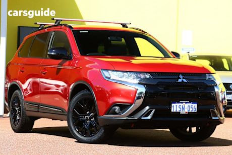Red 2018 Mitsubishi Outlander Wagon Black Edition 7 Seat (Awd)