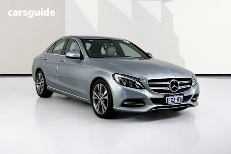 Blue 2015 Mercedes-Benz C200 Sedan