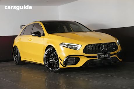 Yellow 2021 Mercedes-Benz A45 Hatchback S 4Matic+