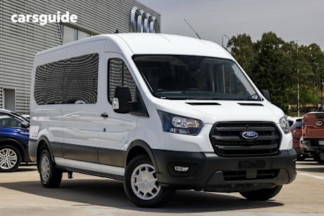 White 2021 Ford Transit Bus 410L (Rwd) Srw