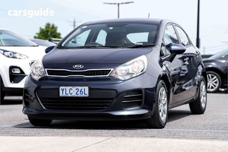 Blue 2015 Kia RIO Hatchback S