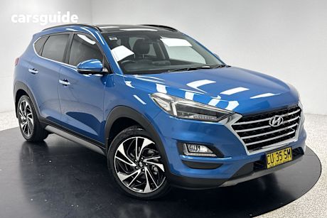 Blue 2020 Hyundai Tucson Wagon Highlander (Awd) Black Int
