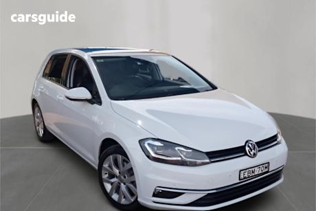 White 2019 Volkswagen Golf Hatchback 110 Tsi Highline