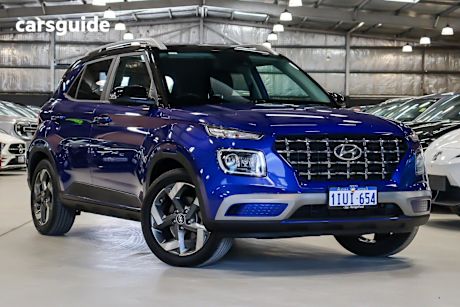 Blue 2021 Hyundai Venue Wagon Elite (Black) Sunroof