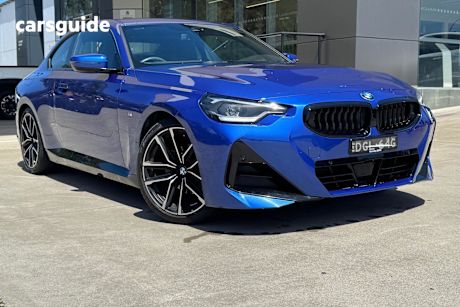 Blue 2022 BMW 220I Coupe M Sport