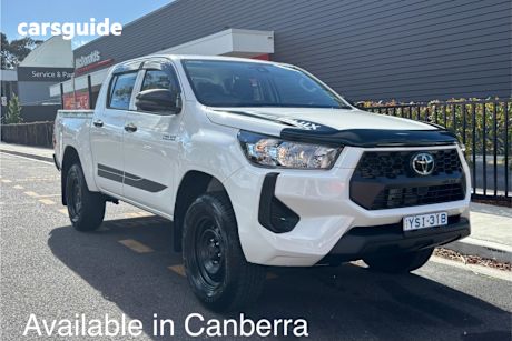 White 2024 Toyota Hilux Double Cab Pick Up Workmate (4X4)