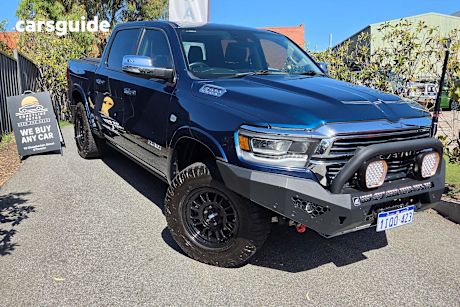 Blue 2023 Ram 1500 Ute Tray LARAMIE SPORT RAMBOX MHEV DT MY23