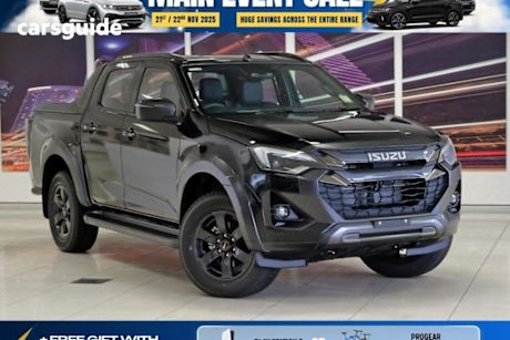 Black 2025 Isuzu D-MAX Crew Cab Utility X-Rider (4X4)