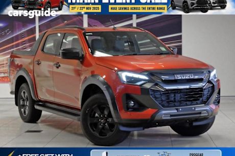 Orange 2025 Isuzu D-MAX Crew Cab Utility X-Terrain (4X4)
