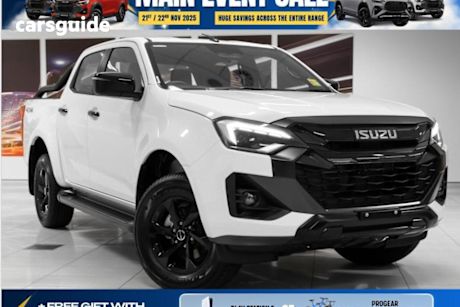 White 2025 Isuzu D-MAX Crew Cab Utility X-Rider (4X4)