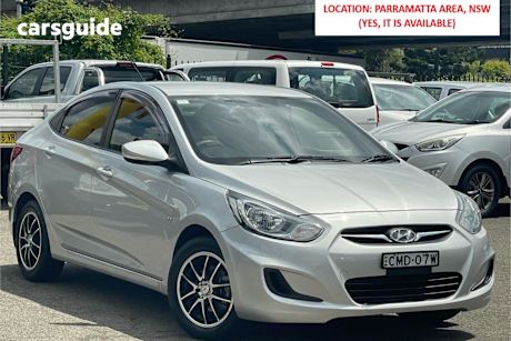 Silver 2013 Hyundai Accent Sedan Active