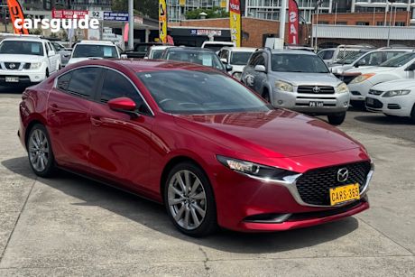 Red 2020 Mazda 3 Sedan G20 Evolve