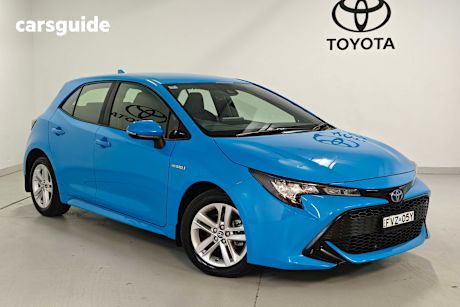 Blue 2021 Toyota Corolla Hatchback Ascent Sport Hybrid