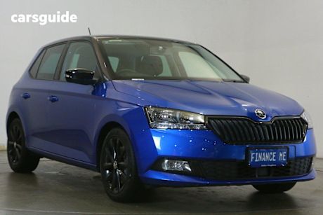 Blue 2021 Skoda Fabia Hatchback 81 Tsi Run Out Edition