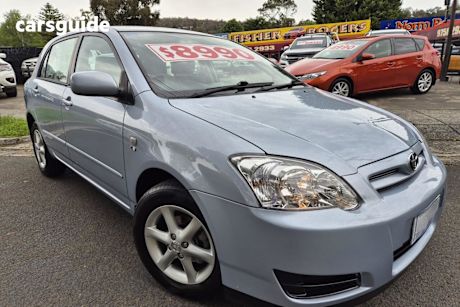 Blue 2004 Toyota Corolla Hatchback Conquest Seca