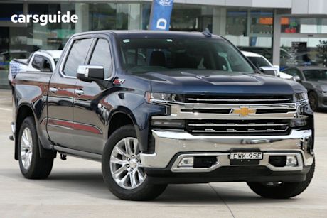 Blue 2022 Chevrolet Silverado Crew Cab Utility 1500 Ltz Premium Tech Pack