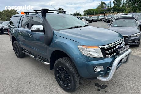 Blue 2014 Ford Ranger Dual Cab Utility Xlt 3.2 (4X4)