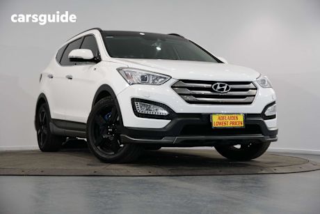 White 2015 Hyundai Santa FE Wagon Sr Crdi (4X4)