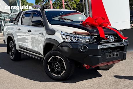 White 2018 Toyota Hilux Dual Cab Utility Rugged X (4X4)