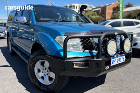 Blue 2007 Nissan Navara Ute Tray ST-X (4X4) D40
