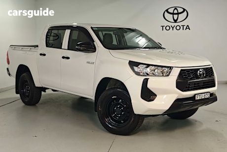 White 2024 Toyota Hilux Double Cab Pick Up Workmate (4X4)