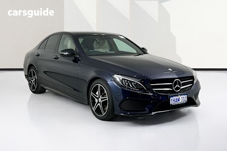 Blue 2016 Mercedes-Benz C200 Sedan