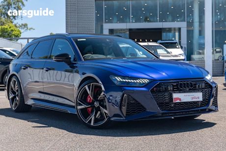 Blue 2020 Audi RS6 Wagon Avant 4.0 Tfsi Quattro Mhev