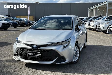 Silver 2023 Toyota Corolla Hatchback Ascent Sport Hybrid