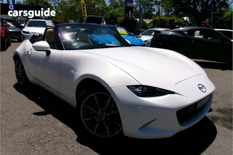 White 2016 Mazda MX-5 Convertible Roadster Gt