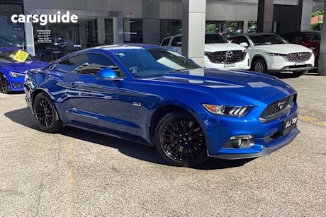 Blue 2017 Ford Mustang Coupe Fastback Gt 5.0 V8
