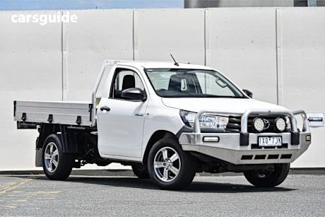 White 2019 Toyota Hilux Cab Chassis Workmate