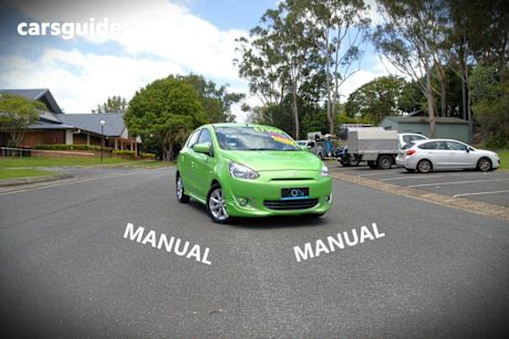 Green 2014 Mitsubishi Mirage Hatchback Ls