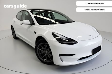 White 2022 Tesla Model 3 Sedan Rear-Wheel Drive
