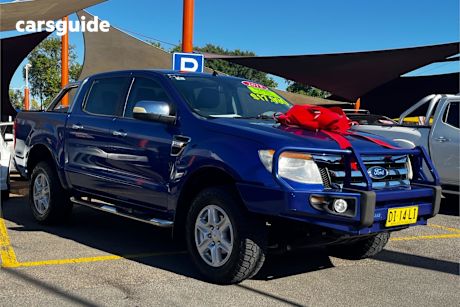 Blue 2013 Ford Ranger Dual Cab Utility Xlt 3.2 (4X4)