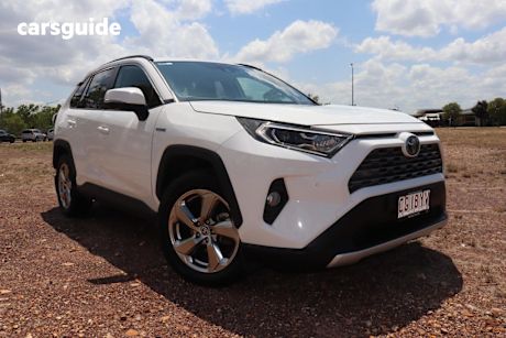 White 2021 Toyota RAV4 Wagon Gxl (Awd) Hybrid