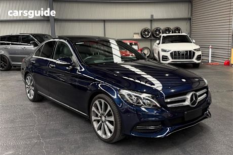 Blue 2014 Mercedes-Benz C250 Sedan Bluetec
