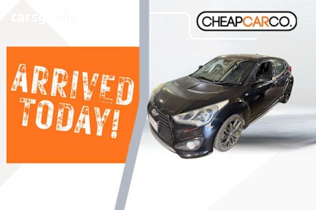 Black 2014 Hyundai Veloster Coupe Sr Turbo