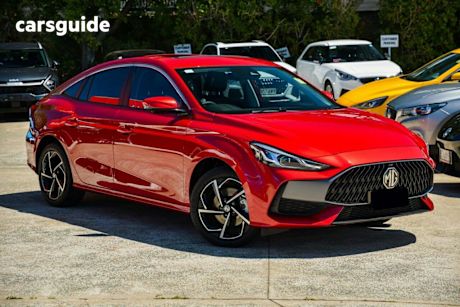 Red 2025 MG MG5 Sedan Essence