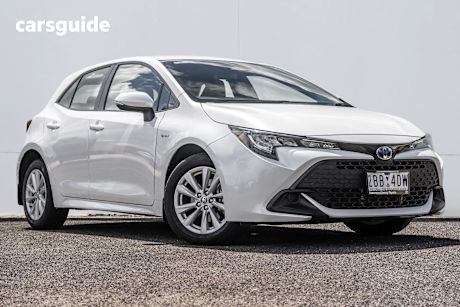 White 2024 Toyota Corolla Hatchback Ascent Sport Hybrid