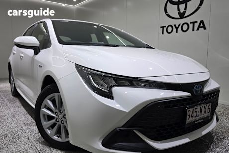 White 2024 Toyota Corolla Hatchback Ascent Sport Hybrid