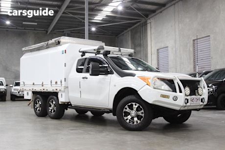 White 2013 Mazda BT-50 Freestyle Cab Chassis Xt (4X4)