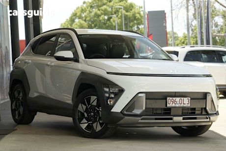 White 2025 Hyundai Kona Wagon Hybrid Elite