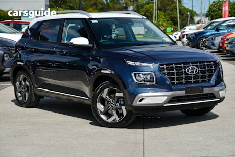 Blue 2025 Hyundai Venue Wagon Elite (Black) Two-Tone Roof