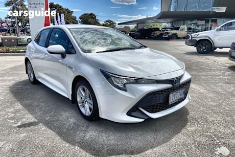 White 2021 Toyota Corolla Hatchback Ascent Sport Hybrid