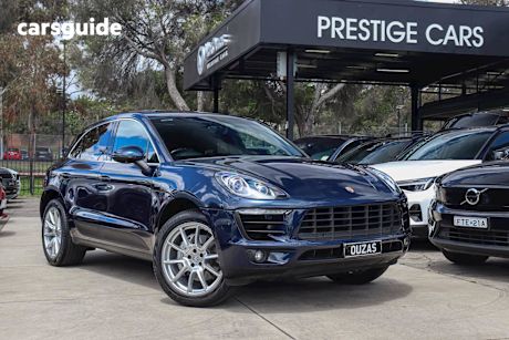 Blue 2015 Porsche Macan Wagon S Diesel