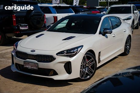 White 2021 Kia Stinger Sedan Gt (Black Leather)